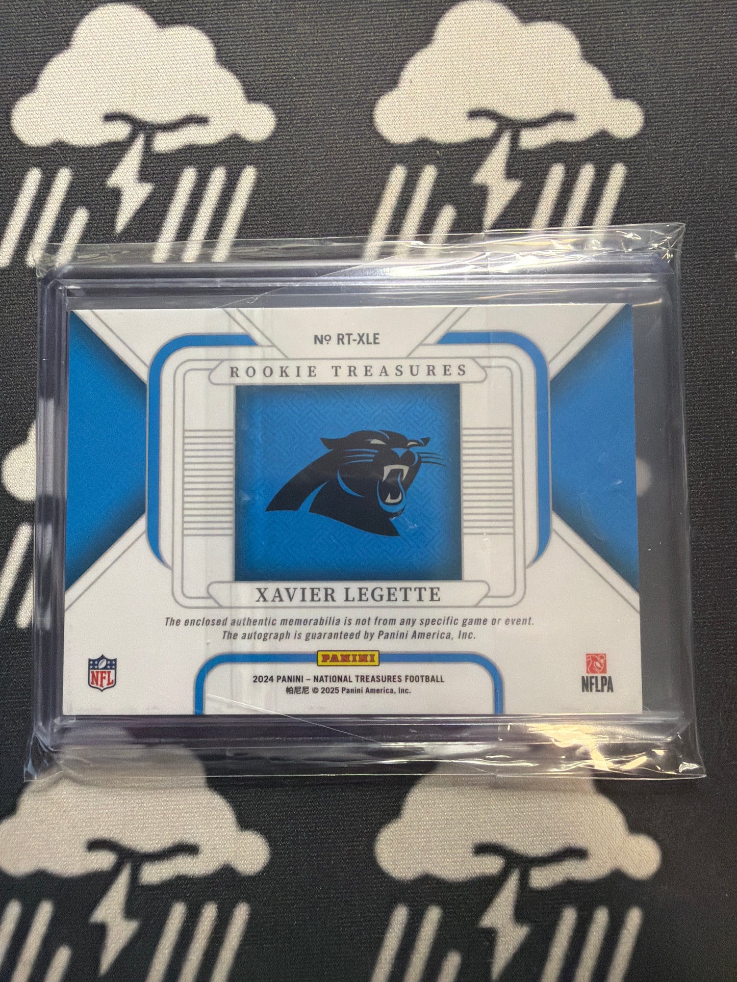 2025 Xavier Legette National Treasures Team Logo RC Patch Auto 4/5