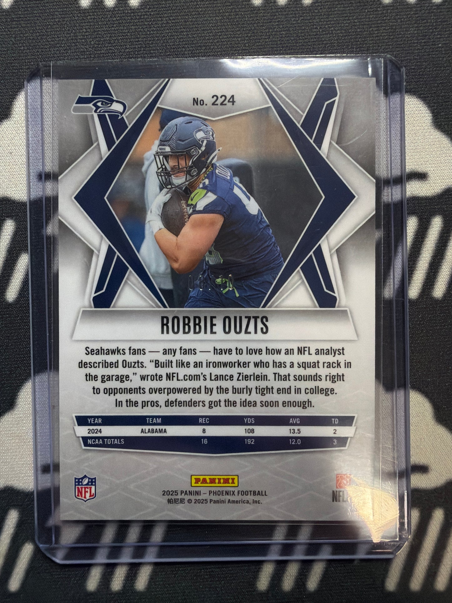 2025 Phoenix Robbie Ouzts Rookie Seattle Seahawks Serial /10