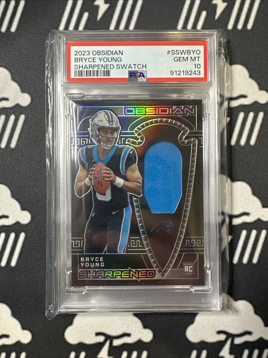 2023 Obsidian Bryce Young Sharpened Swatches /199 PSA 10