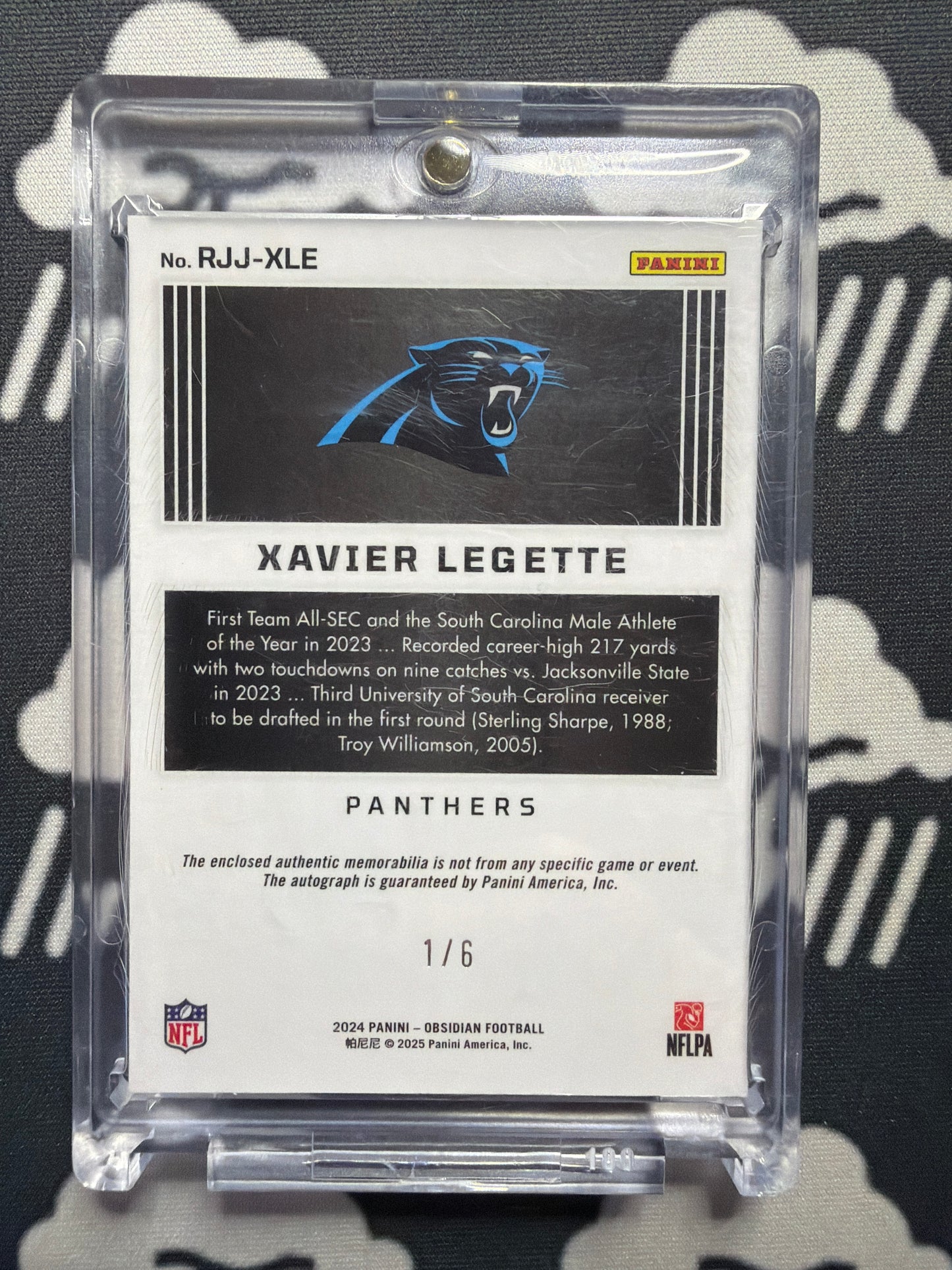 2024 Obsidian Xavier Legette RPA Complete Rainbow