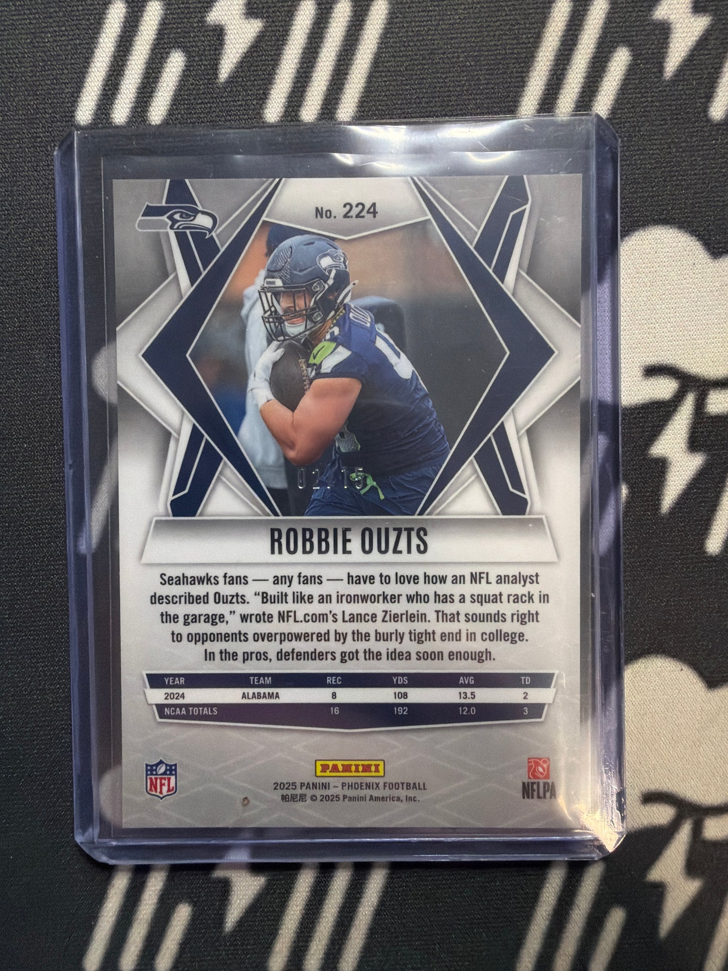 2025 Phoenix Robbie Ouzts Rookie Seattle Seahawks /15