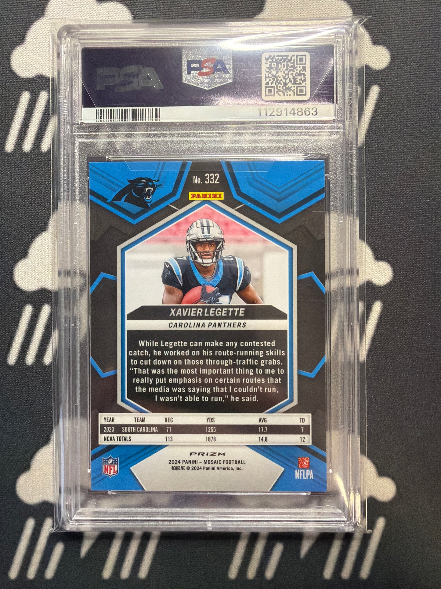 2024 Mosaic Xavier Legette Genesis RC PSA 9