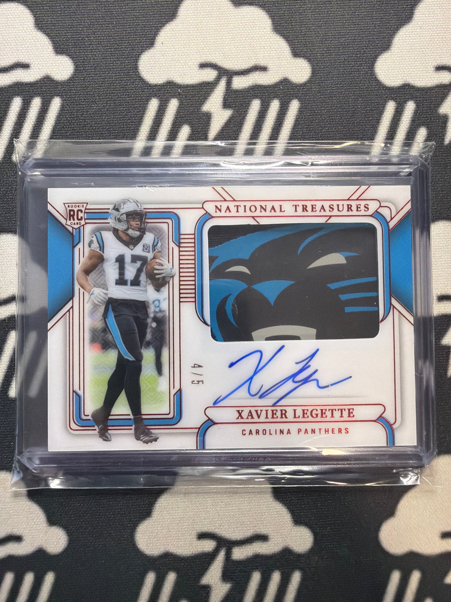 2025 Xavier Legette National Treasures Team Logo RC Patch Auto 4/5
