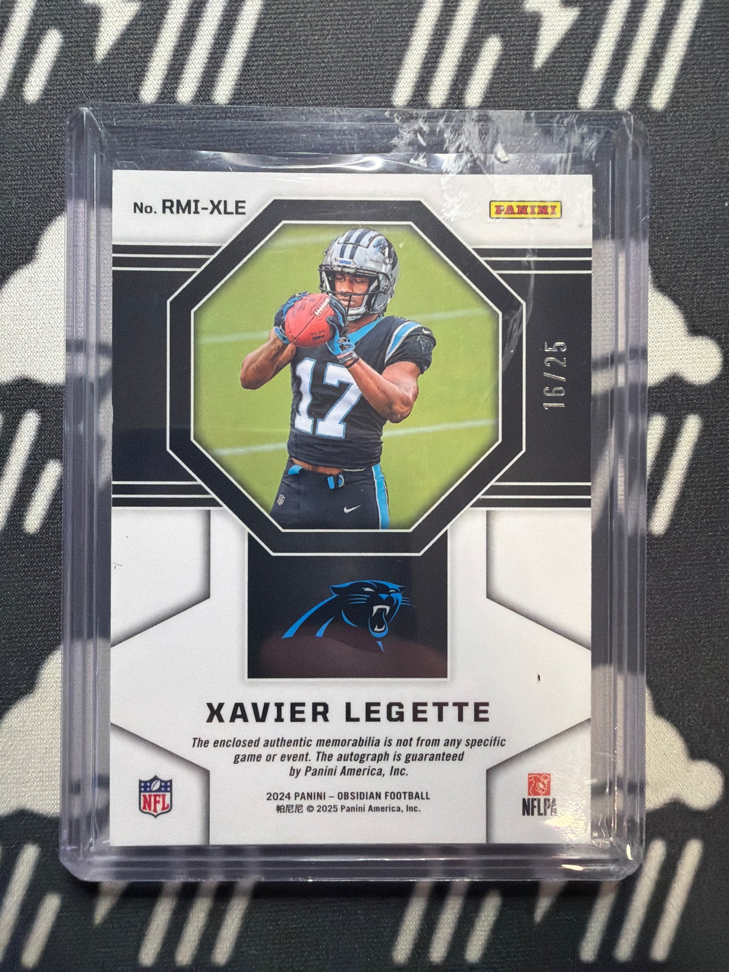 2024 Obsidian Xavier Legette RMI-XLE /25 RPA