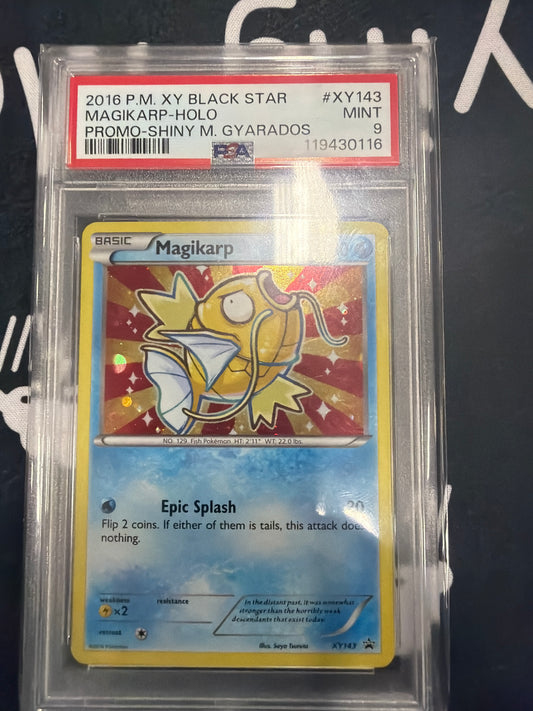 2016 P.M. XY Black Star Magikarp Holo Promo Shiny M. Gyarados PSA 9