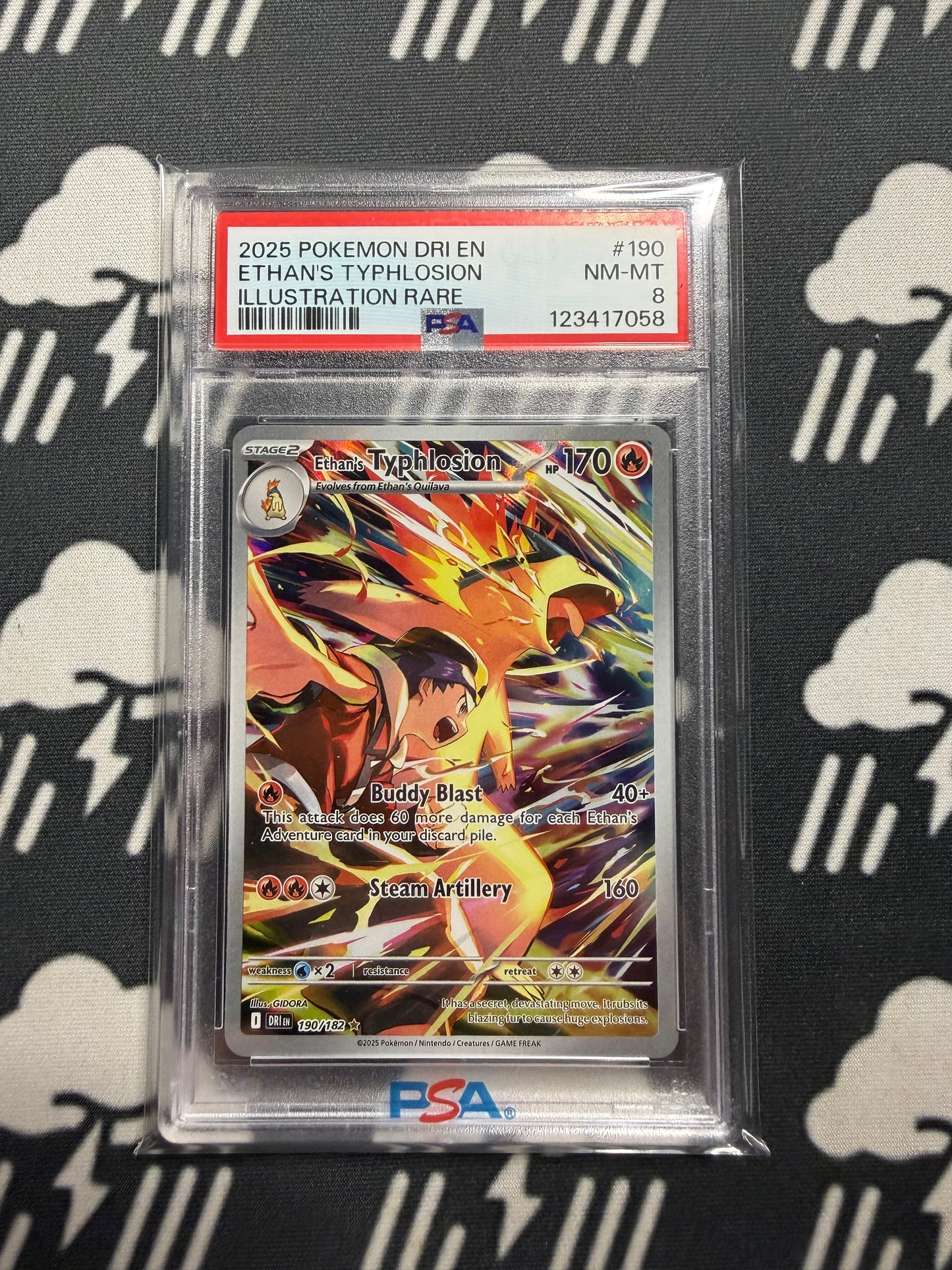 2025 Pokemon DRI EN Ethan's Typhlosion Illustration Rare PSA 8