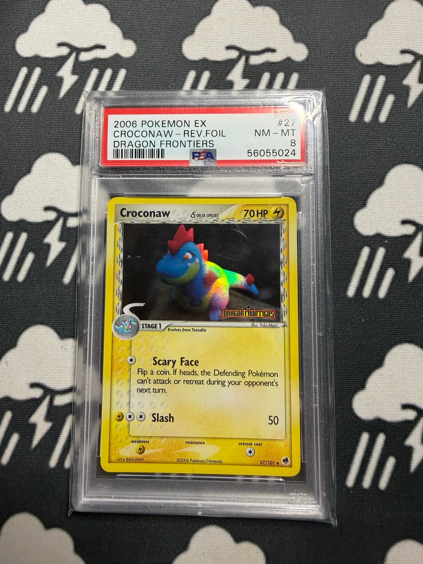2006 Pokemon ex Croconaw REV Foil Dragon Frontiers PSA 8