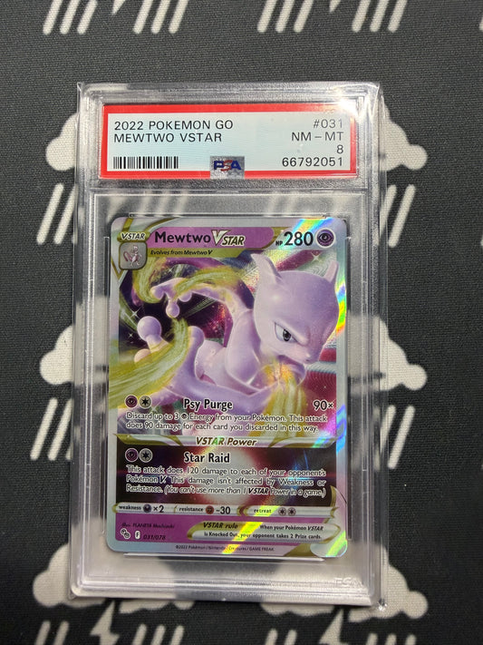 2022 Pokemon Go Mewtwo Vstar PSA 8