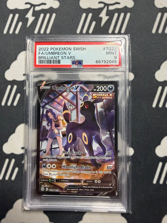 2022 Pokemon SWSH FA/Umbreon V Brilliant Stars PSA 9