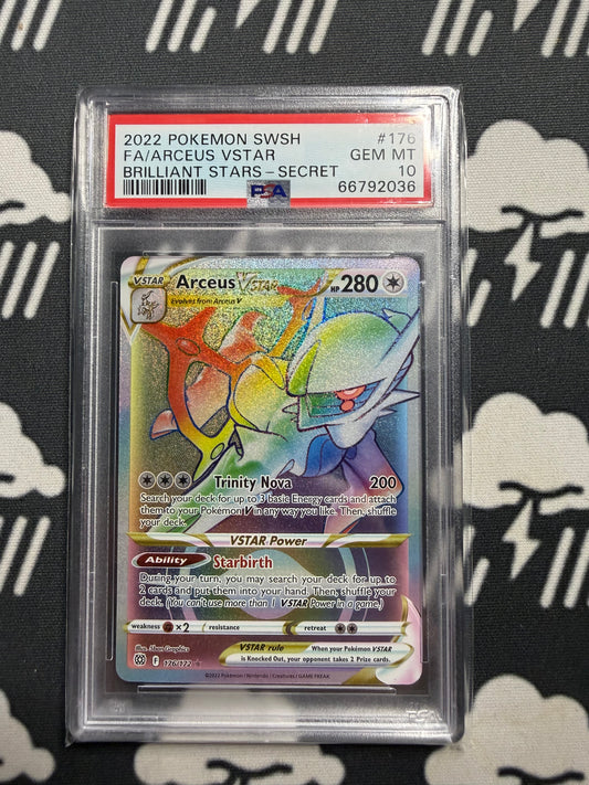 2022 Pokemon SWSH FA/Arceus VSTAR Brilliant Stars - Secret PSA 10
