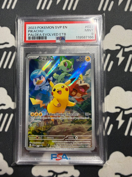 2023 Pokemon SVP EN Pikachu Paldea Evolved ETB PSA 9