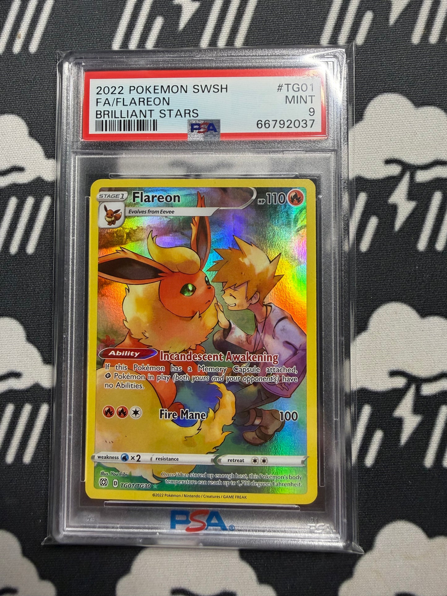 2022 Pokemon SWSH FA/Flareon Brilliant Stars PSA 9
