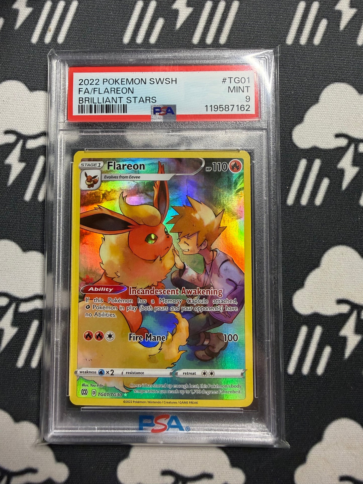 2022 Pokemon SWSH FA/Flareon Brilliant Stars PSA 9