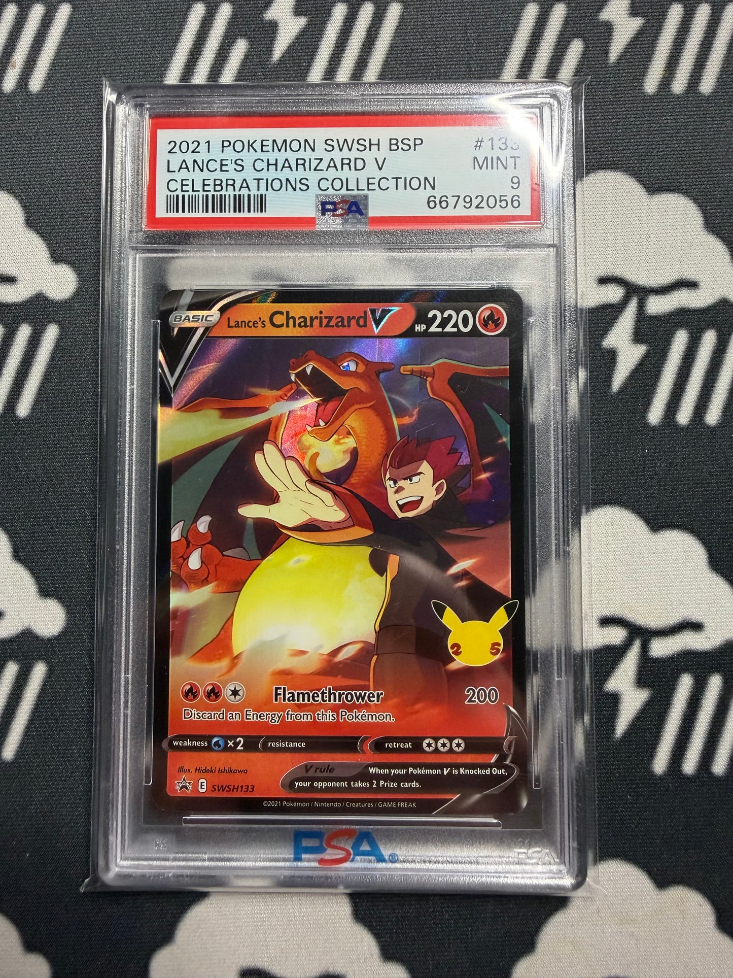 2021 Pokemon SWSH BSP Lance's Charizard V Celebrations Collection PSA 9