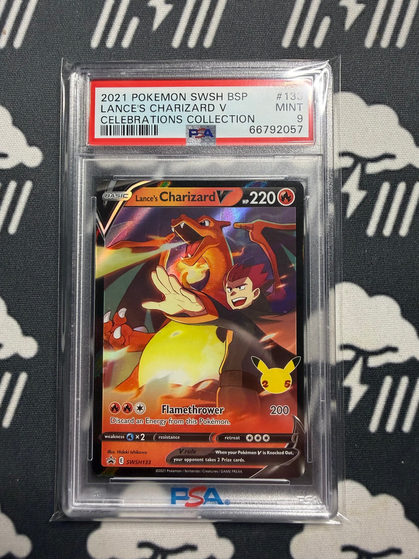 2021 Pokemon SWSH BSP Lance's Charizard V Celebrations Collection PSA 9