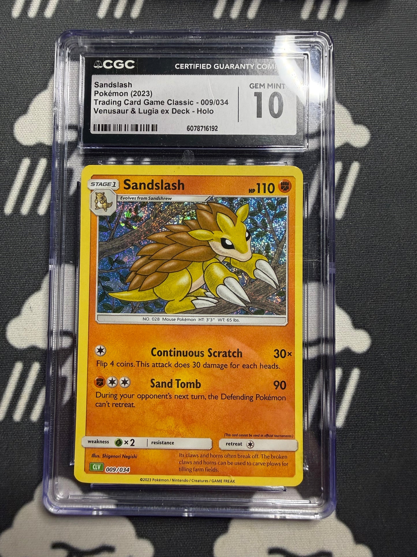 2023 Pokemon Sandslash Venusaur & Lugia ex Deck Holo CGC 10