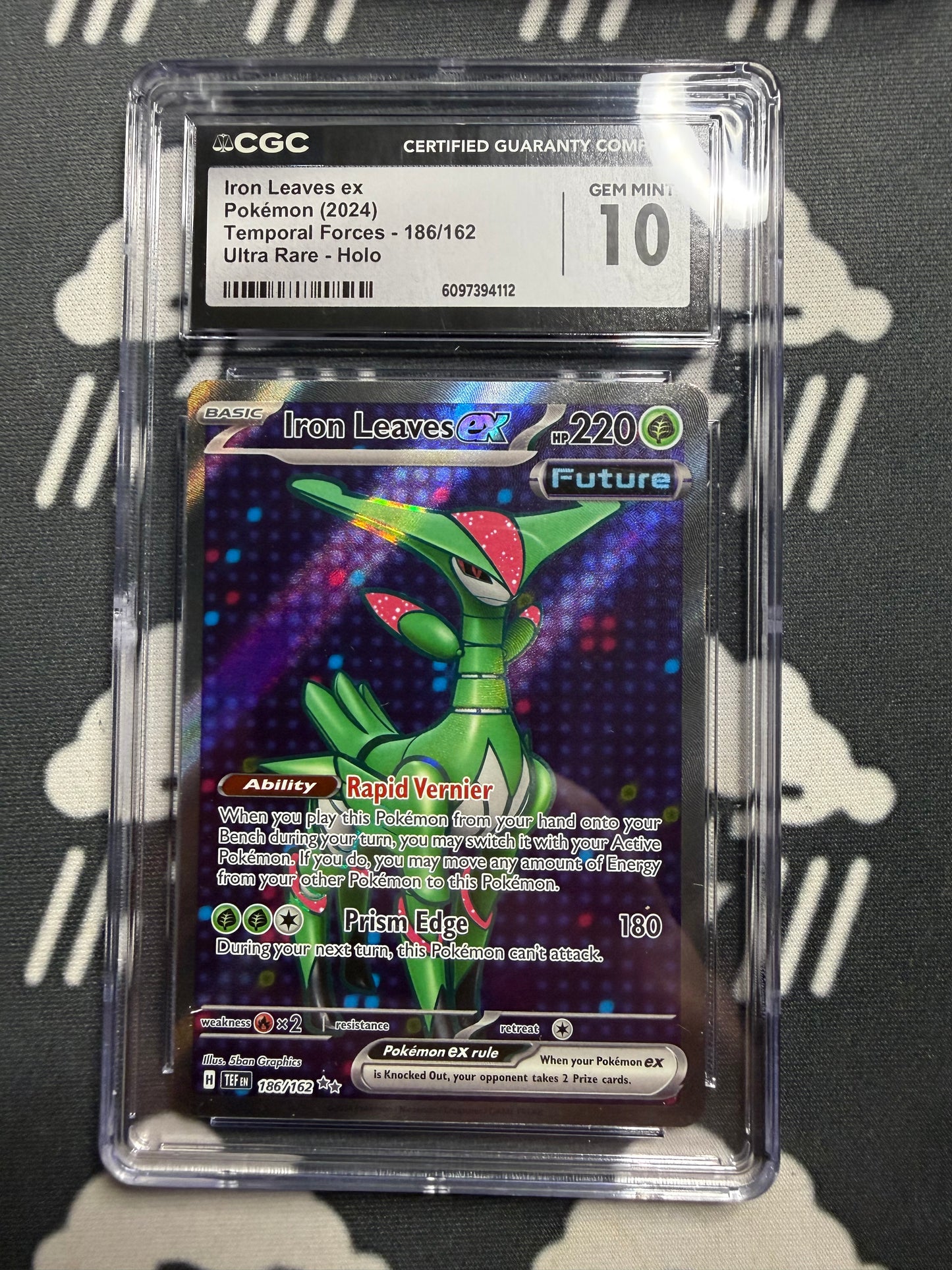 2024 Pokemon Iron Leaves Temporal Forces Ultra Rare Holo CGC 10