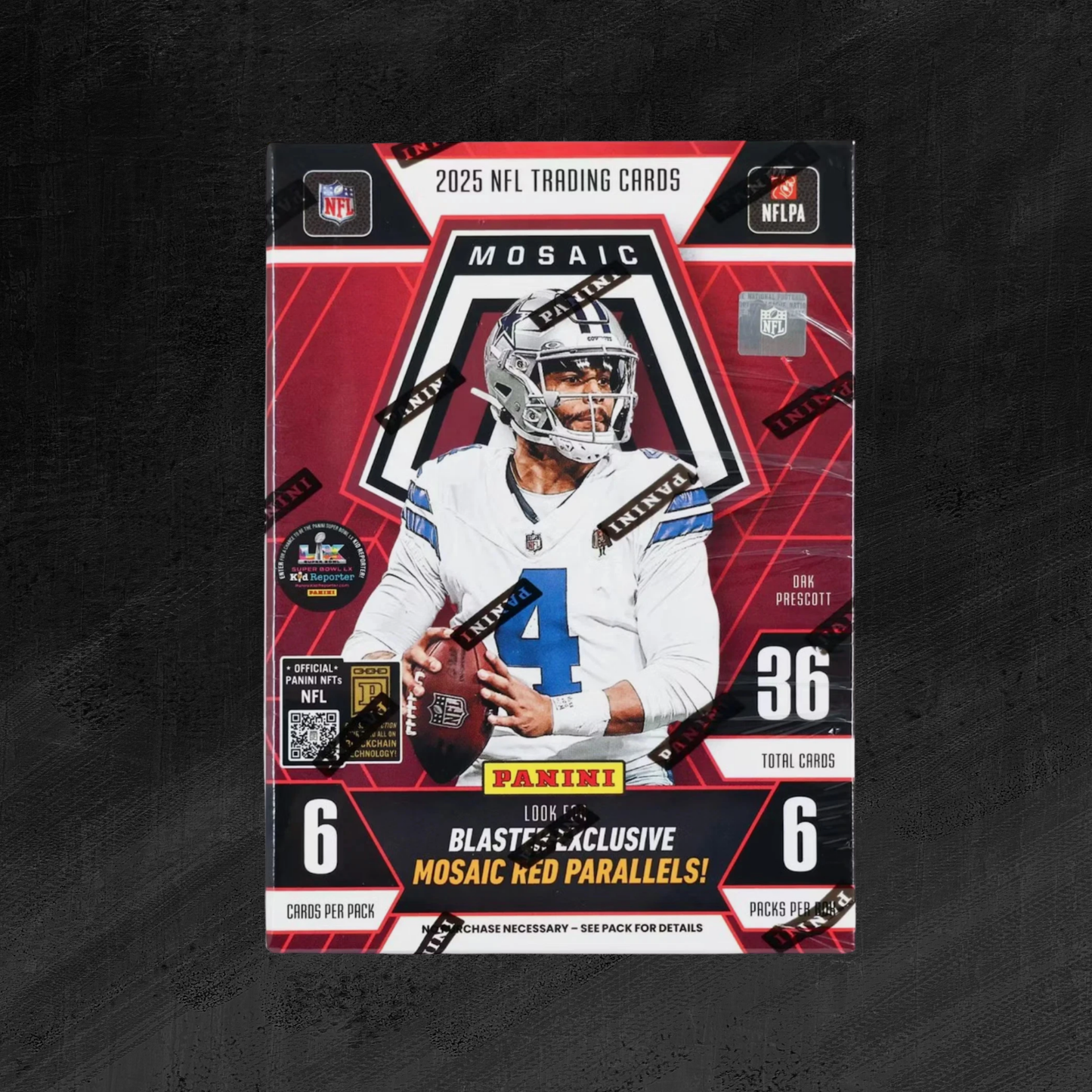 2025 Panini Mosaic Football Hobby Blaster Box (36 cards/box)