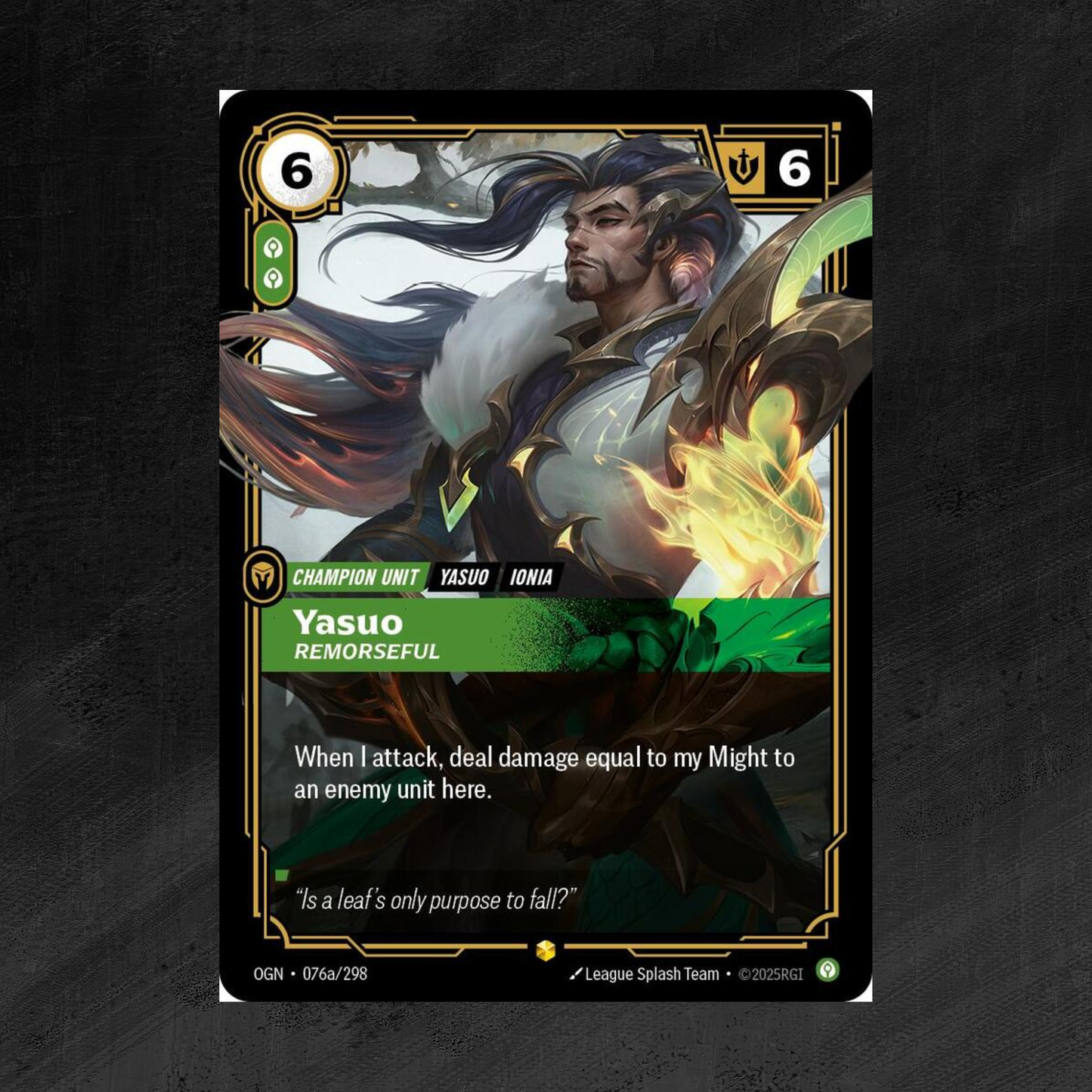 Yasuo - Remorseful (Alternate Art) - Origins (OGN) 076a/298