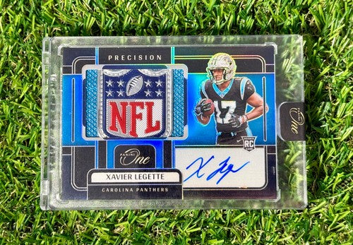 2024 Panini One Xavier Legette Precision Rookie Patch Auto 1/1 NFL Shield
